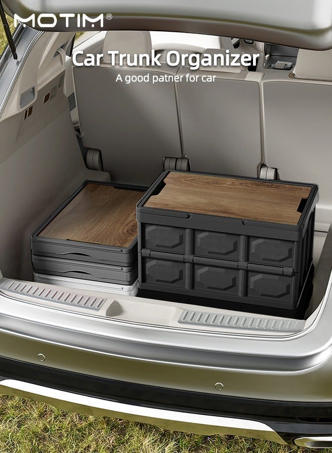 Motim Car Trunk Organizer 53*35*28cm, Collapsible Car Storage Box, Foldable Car Boot Organizer with Large Capacity for Car Storage SUV Sedan & Daily Use - Image 2